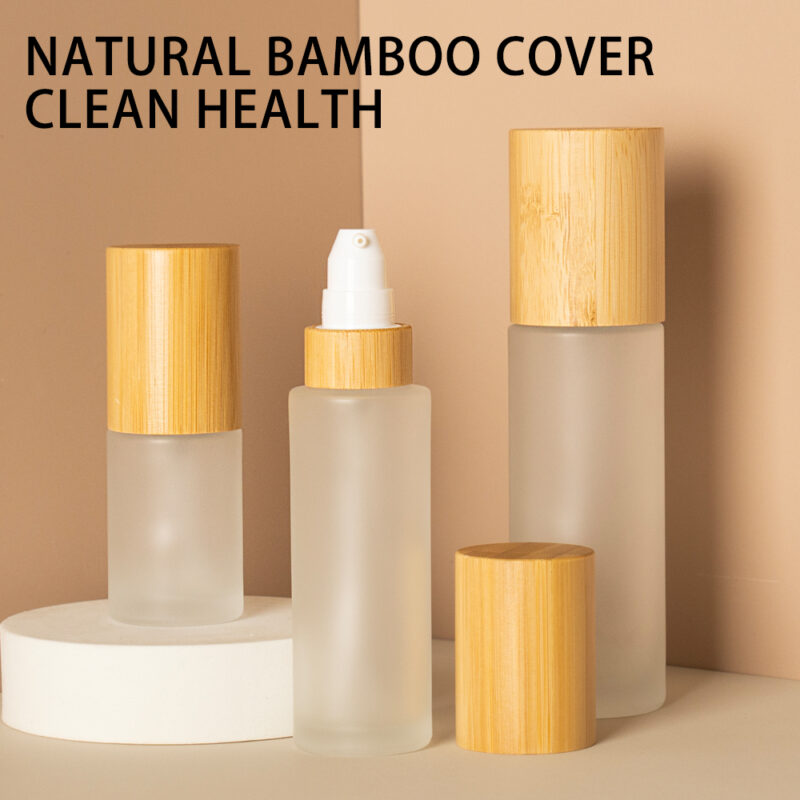30/50/100/120/150/200ml Wood Lid Bamboo Travel Spray Bottles Pump Dispenser Essential Oil Emulsion Essence Liquid Packaging