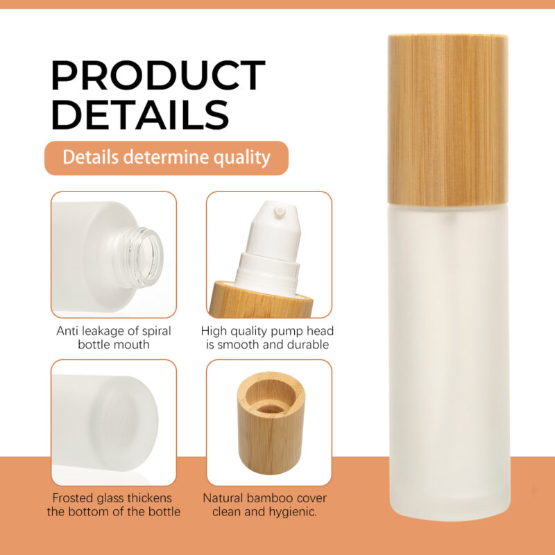 30/50/100/120/150/200ml Wood Lid Bamboo Travel Spray Bottles Pump Dispenser Essential Oil Emulsion Essence Liquid Packaging - Image 6